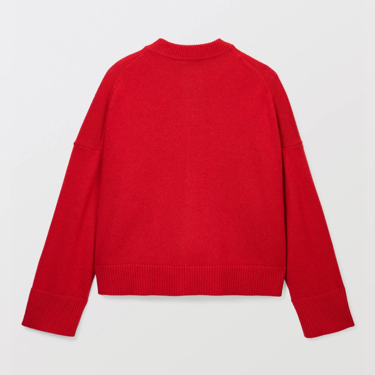 Cardigan ample uni contenant de la laine poivron, MONOPRIX