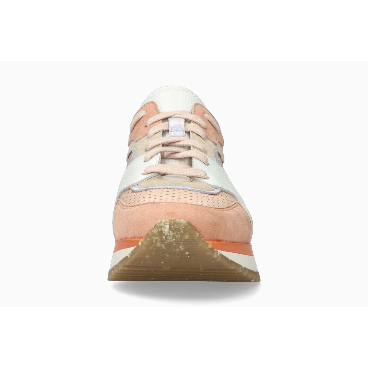 Baskets en cuir JANEL PERF corail peach 5146, MEPHISTO