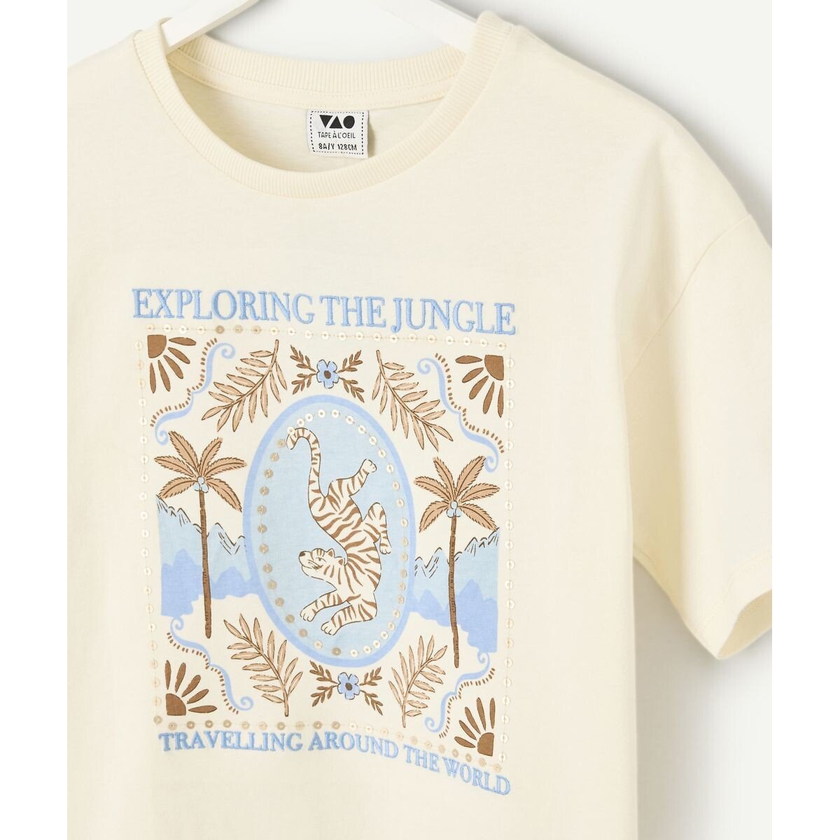 T-shirt manches courtes ecru, TAPE A L'OEIL