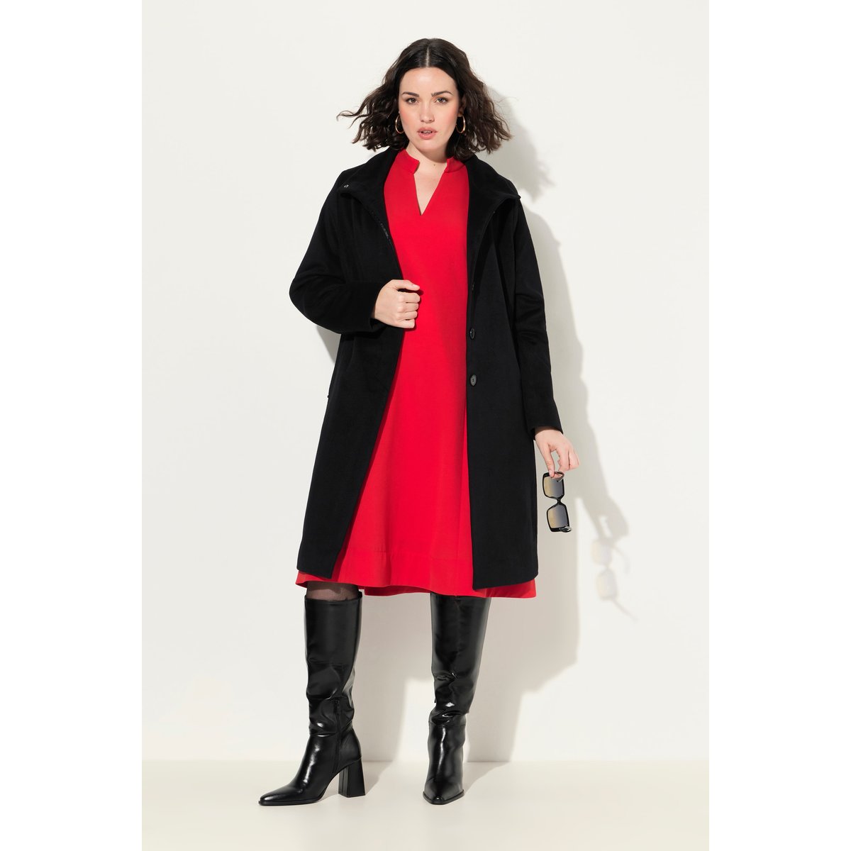 Manteau aspect laine noir, ULLA POPKEN