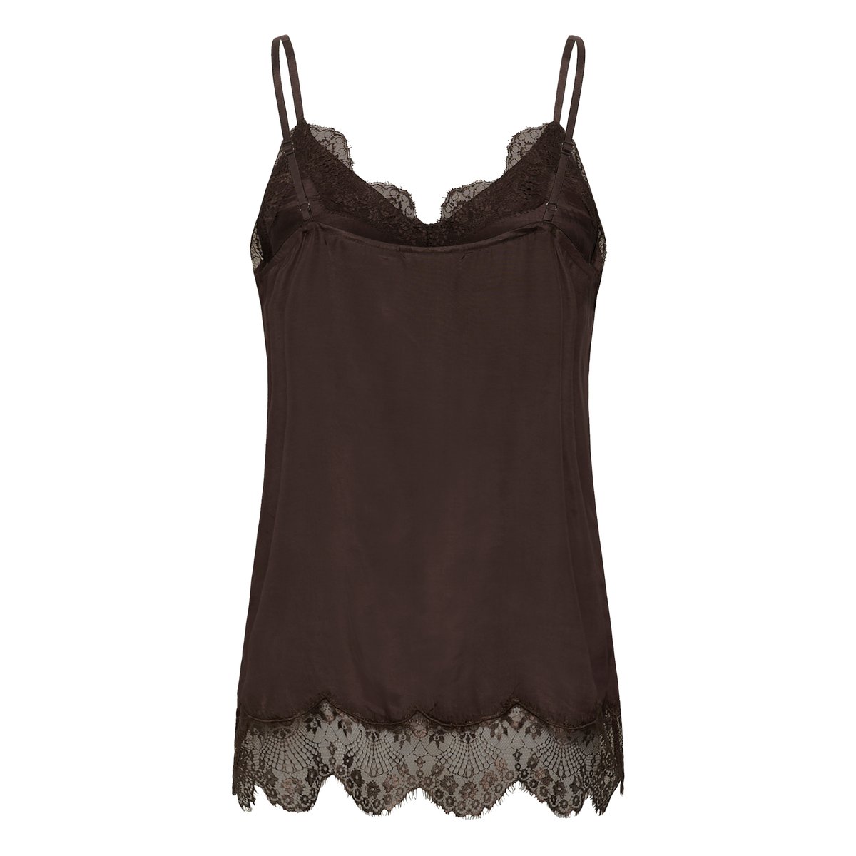 Blouse sans manches marron java, CREAM