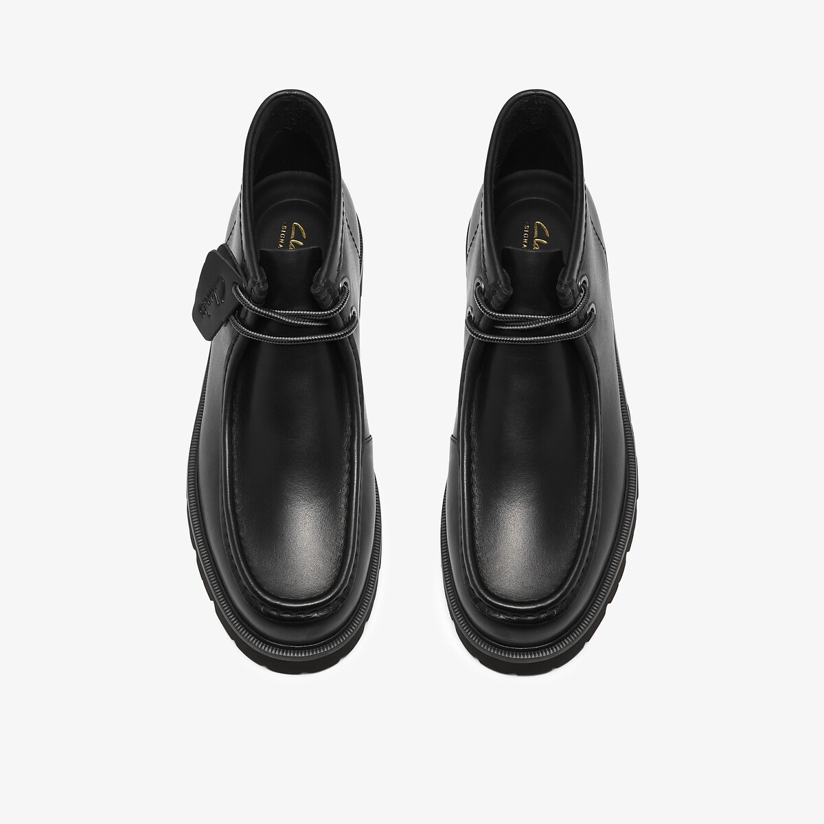 Derby alti in pelle, CLEYHILL TOP nero , CLARKS