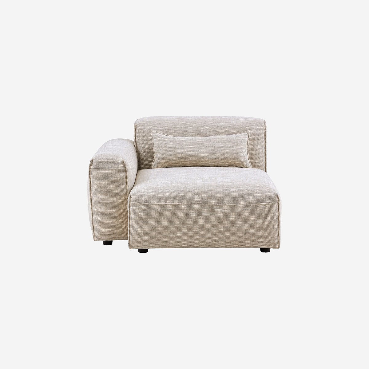 Module d'angle gauche en tissu KOFI II beige, HABITAT