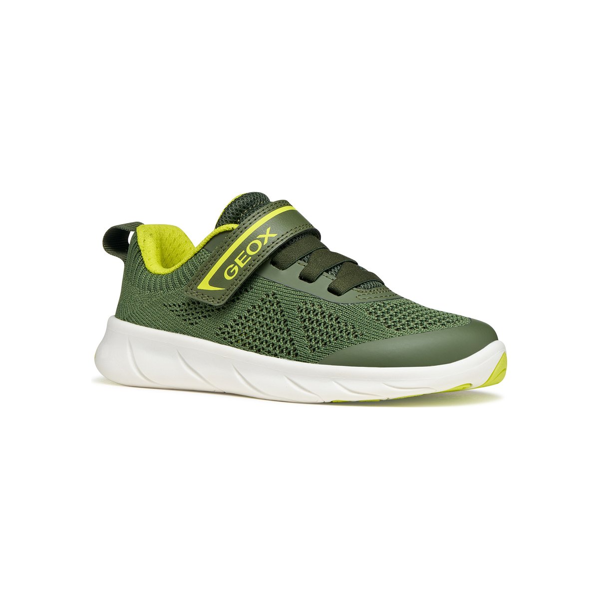 Baskets J FOOT-RUN vert militaire/citron vert, GEOX
