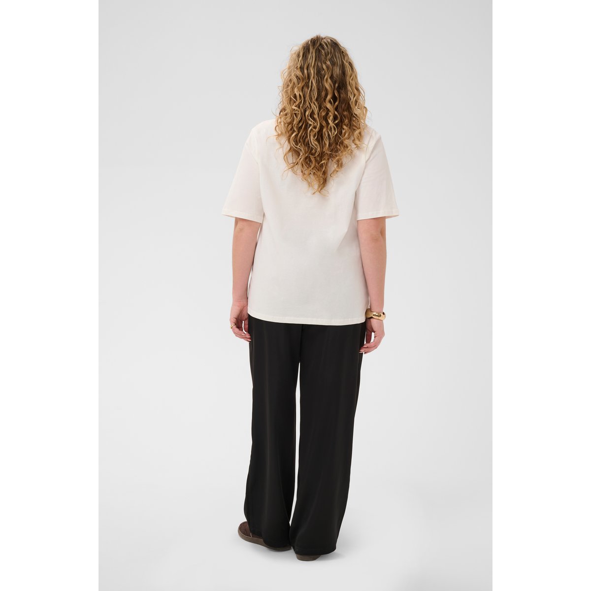 T-shirt à manches courtes blanc chalk, KAFFE CURVE