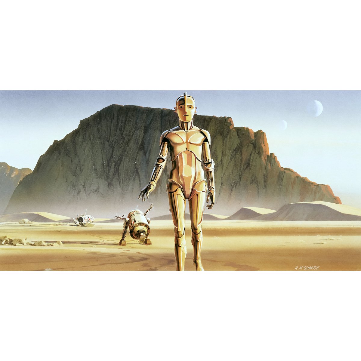 Papier peint Komar - Star Wars Classic RMQ Droids - 500 x 250 cm beige, HEXOA