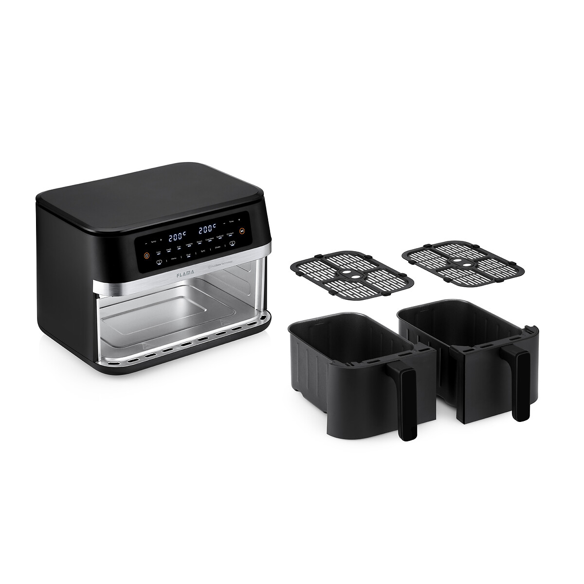 fritadeira sem óleo Airfryer 11 L, FLAMA preto , FLAMA