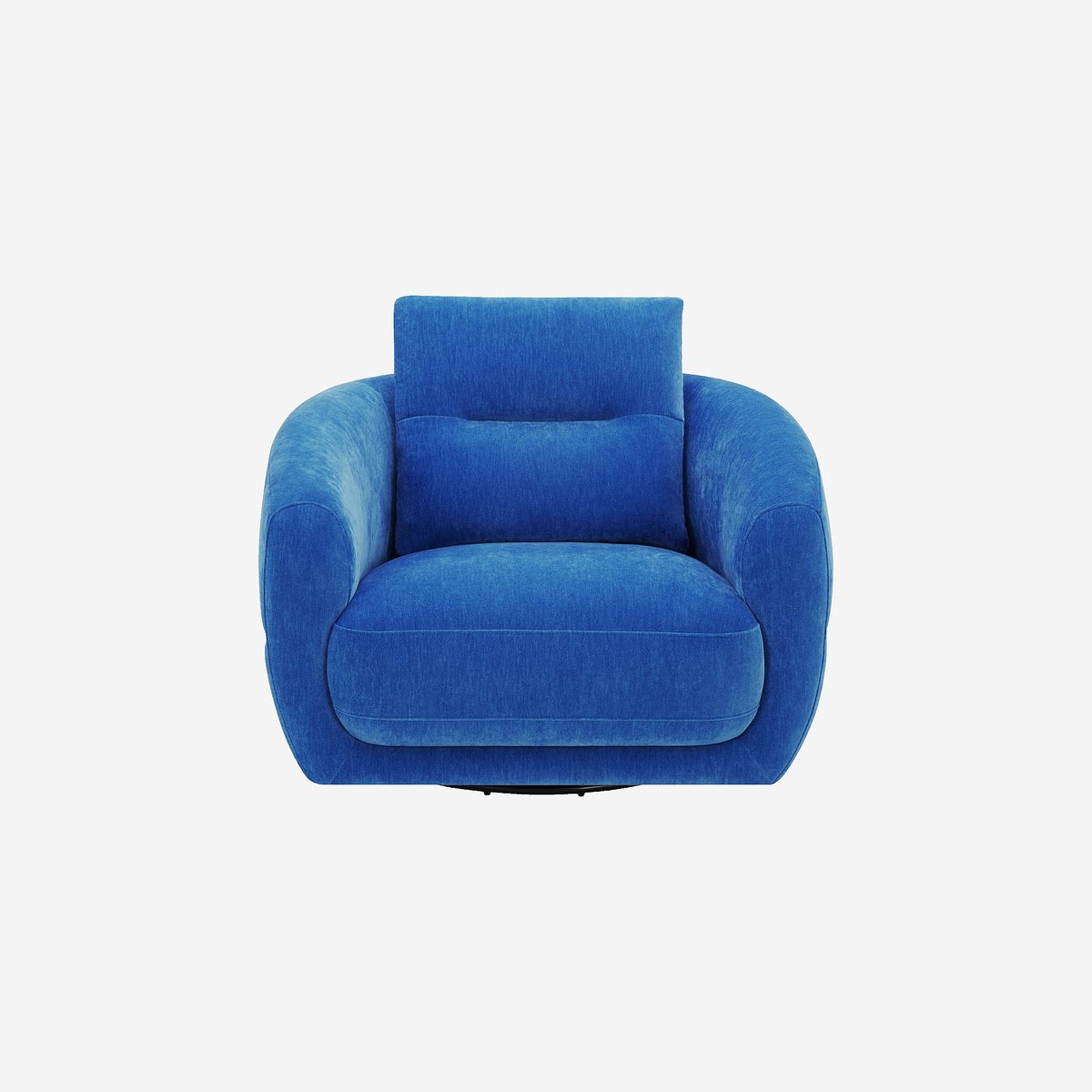 Fauteuil pivotant en tissu PRIANO bleu, HABITAT