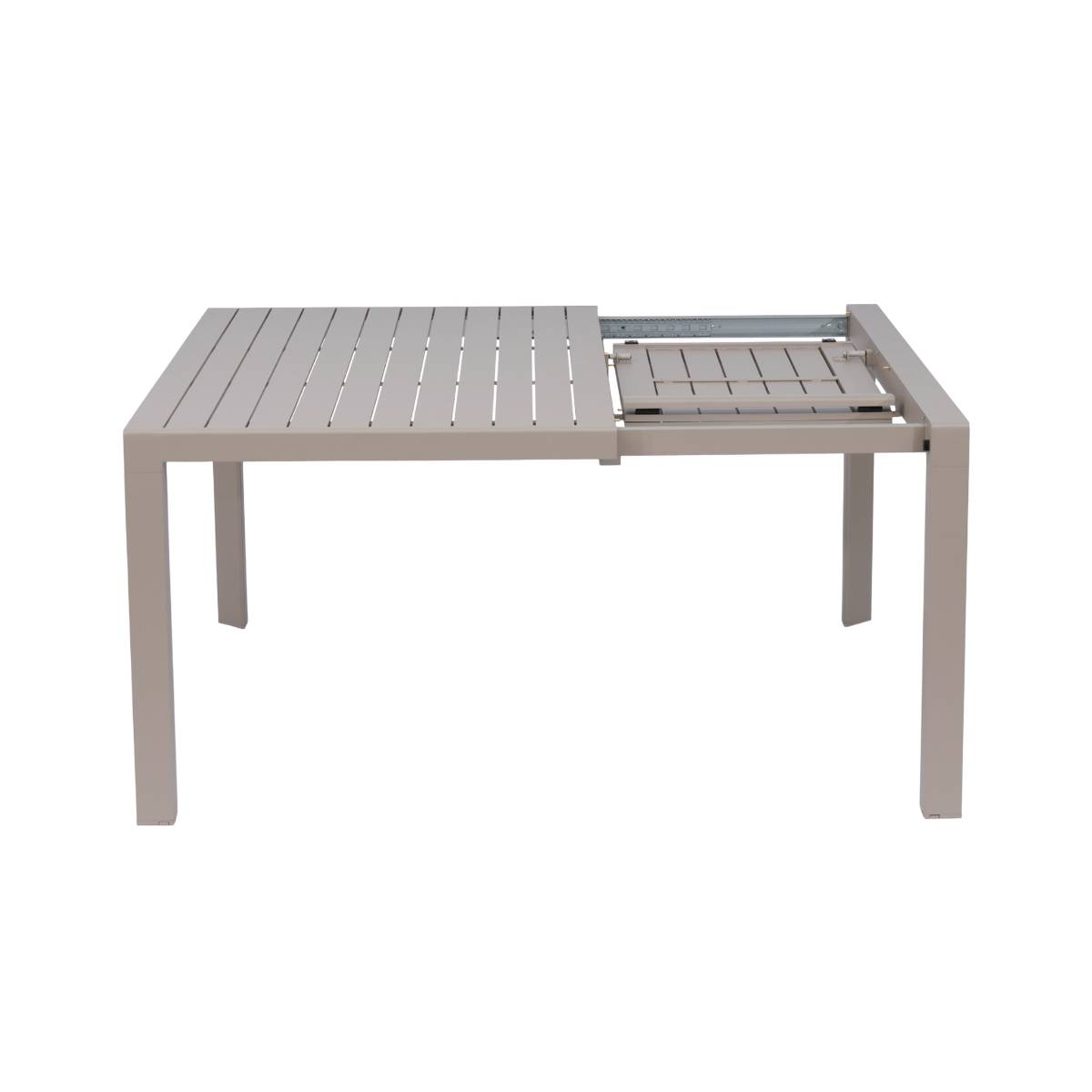 Table de jardin en aluminium KAÏA marron, MADE IN MEUBLES