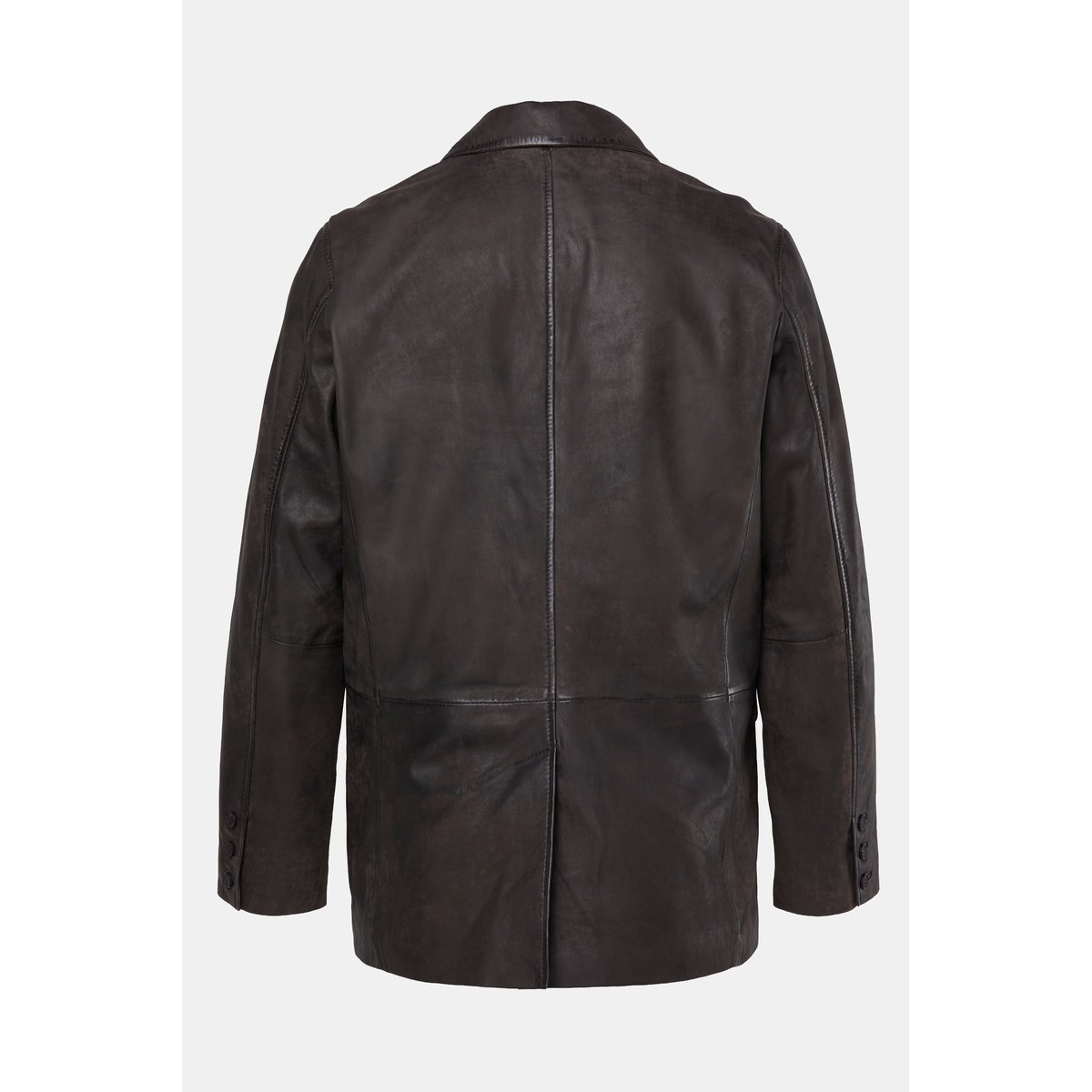 Veste en cuir d'agneau nappa marron foncé, JP1880