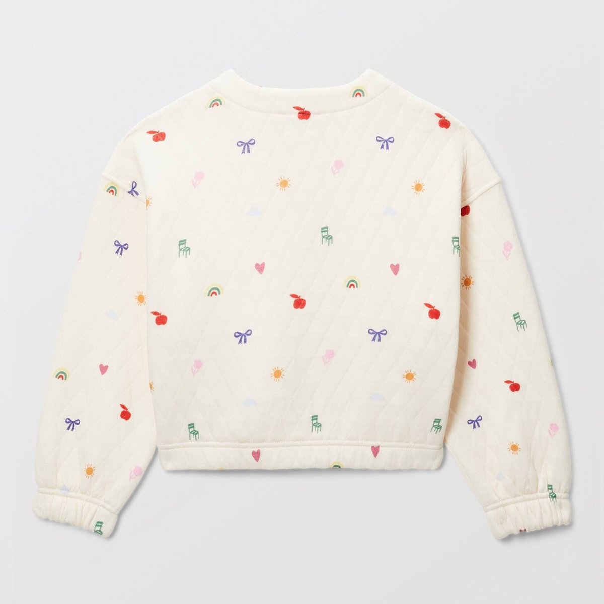Cardigan zippé en molleton matelassé contenant du coton BIO GOTS amaretti, MONOPRIX