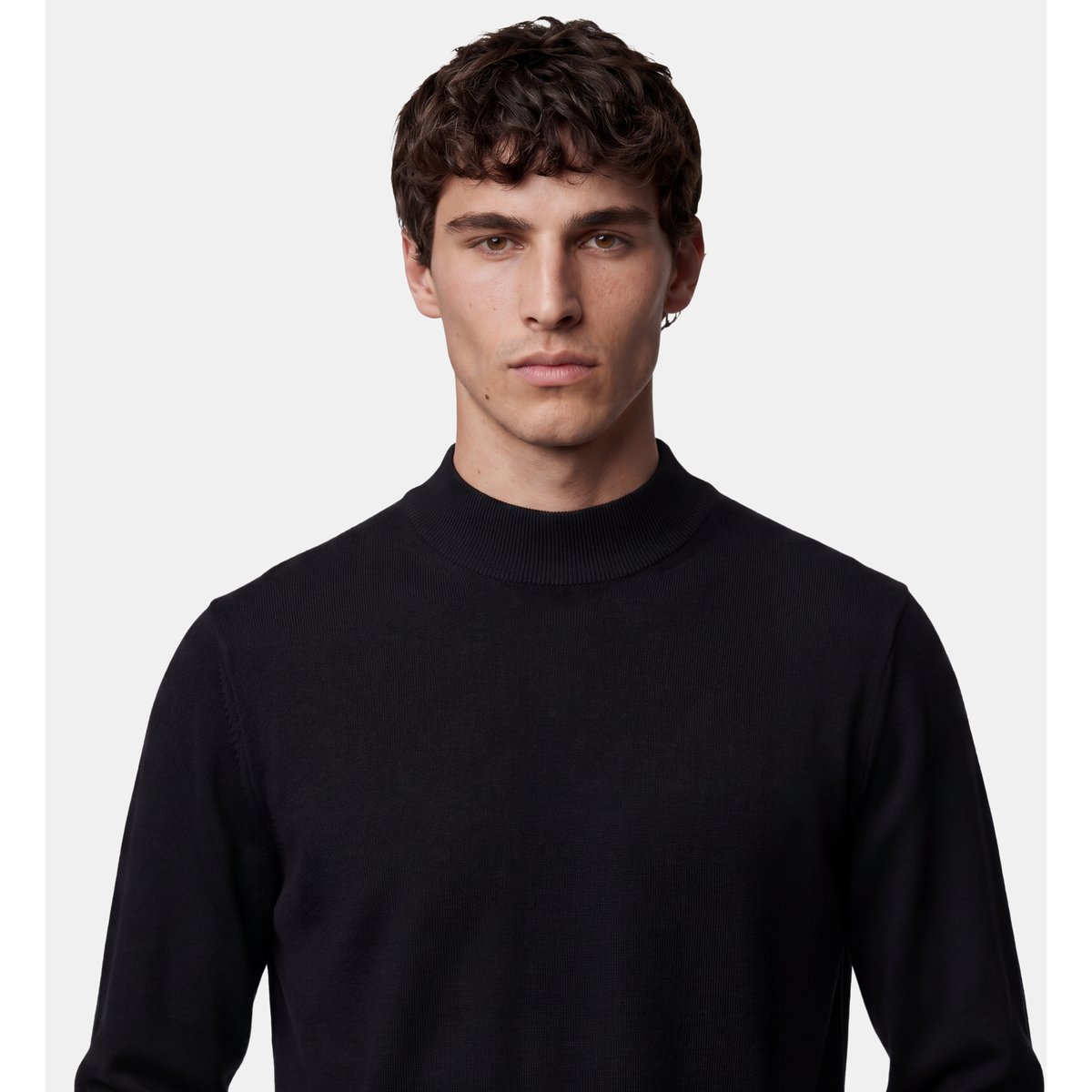 Pull terimok droit en laine mérinos noir, GALERIES LAFAYETTE