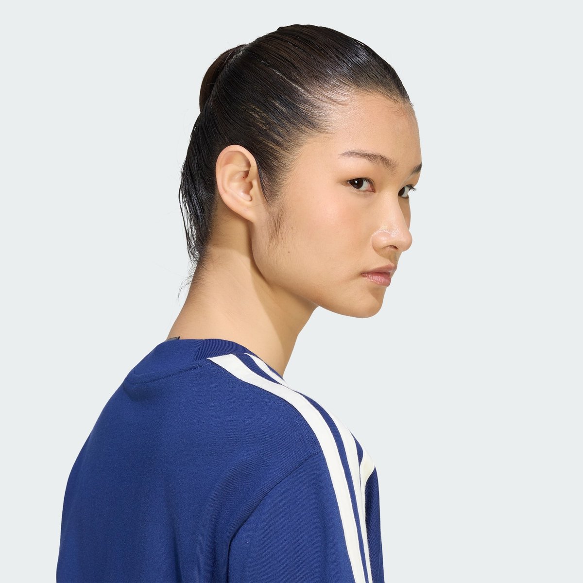 T-Shirt Adidas Kit 3-Stripes T-Shirt Adidas Kit 3-Stripes dark blue / off white, ADIDAS SPORTSWEAR