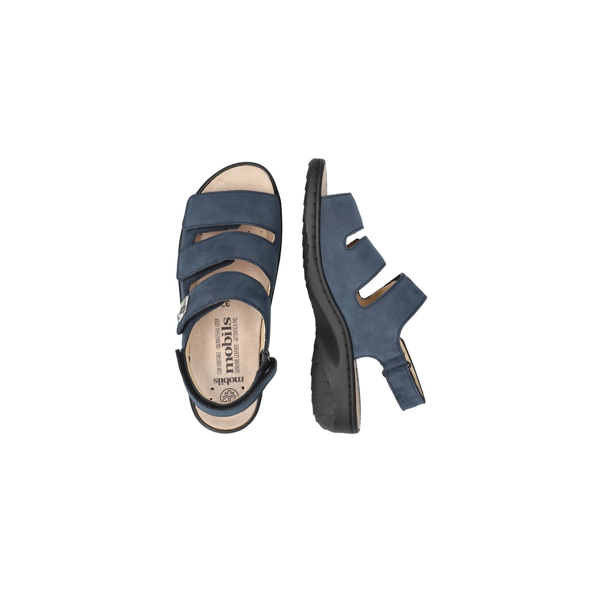 Sandales en cuir GIORGINA bleu p5138, MEPHISTO