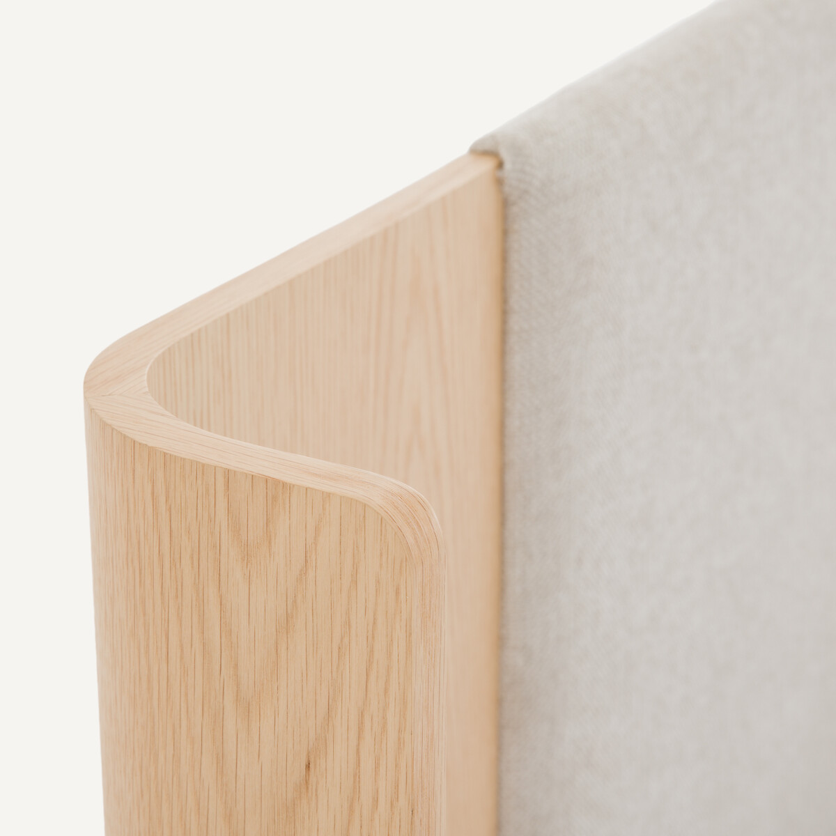 Abbas oak veneer headboard with integrated bedside tables beige/oak, AM.PM