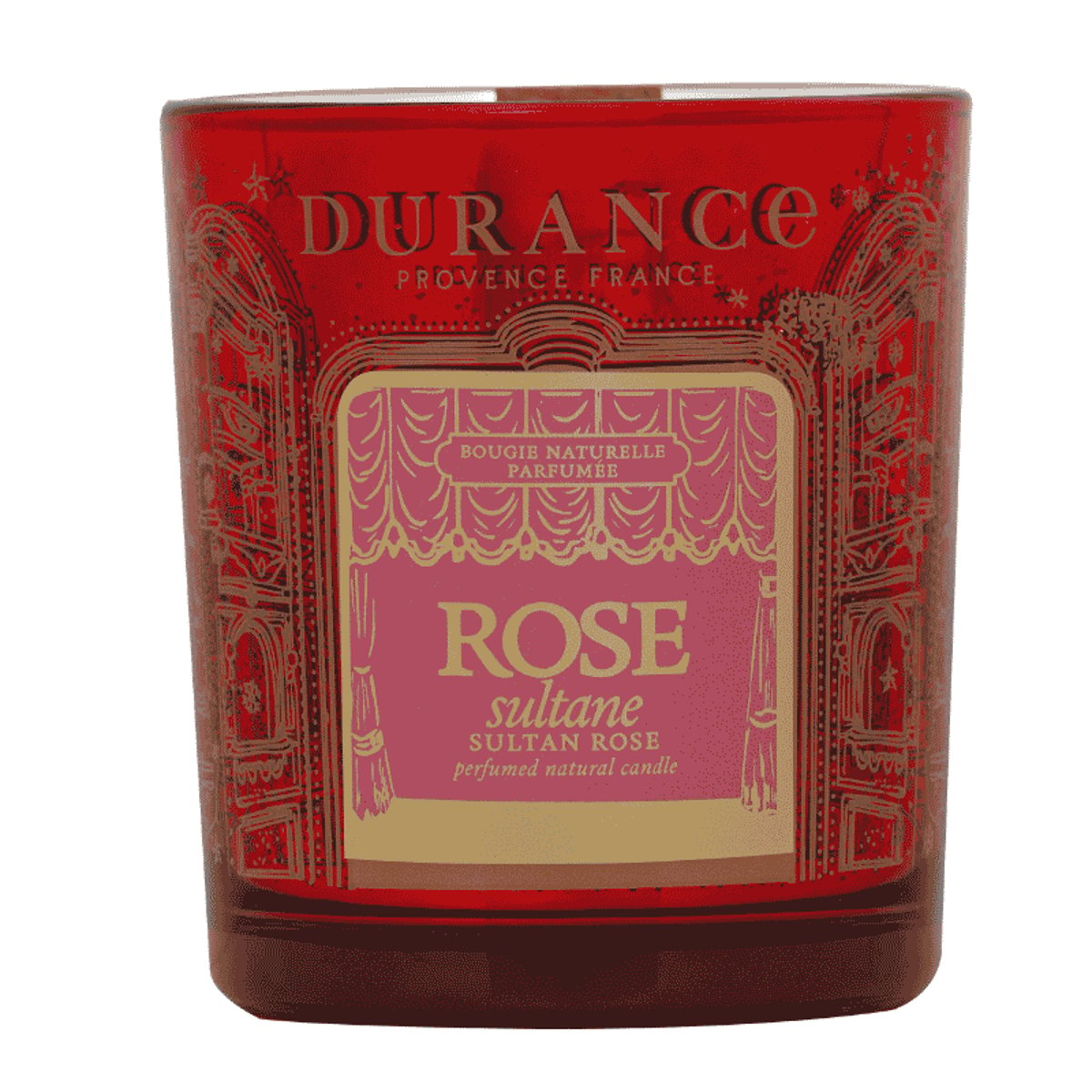 Bougie Mèche en Bois Rose Sultane couleur unique, DURANCE