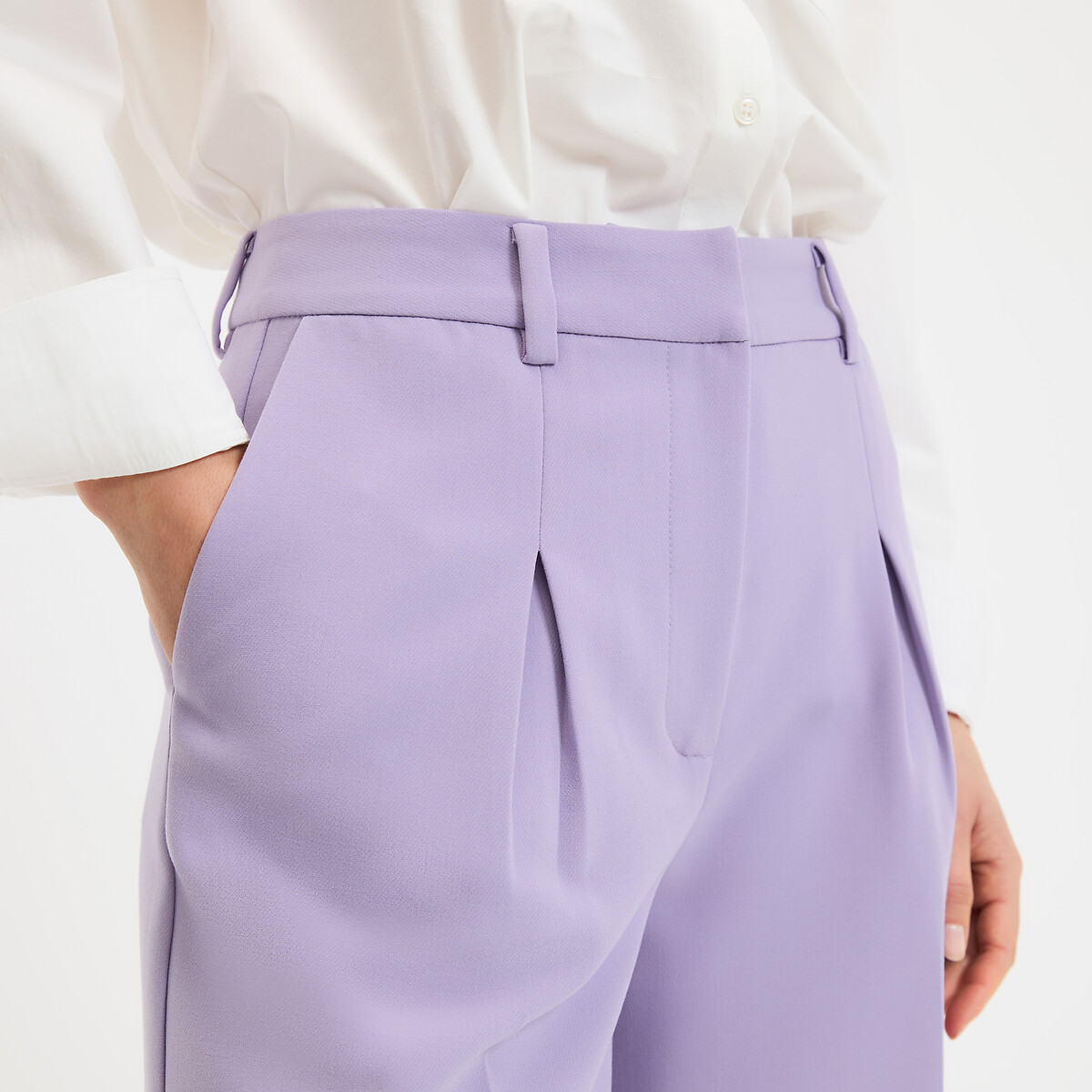 Bermuda avec plis violet parme, LA REDOUTE COLLECTIONS