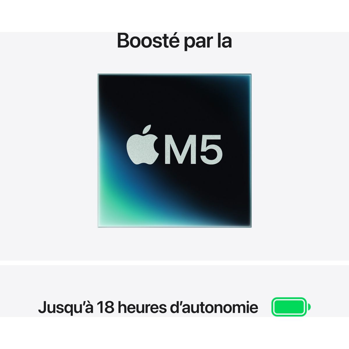 Ordinateur Apple Air 13" Puce M5 CPU 10 / GPU 10 coeurs Mémoire RAM 24Go Stockage 1To SSD Minuit couleur unique, APPLE