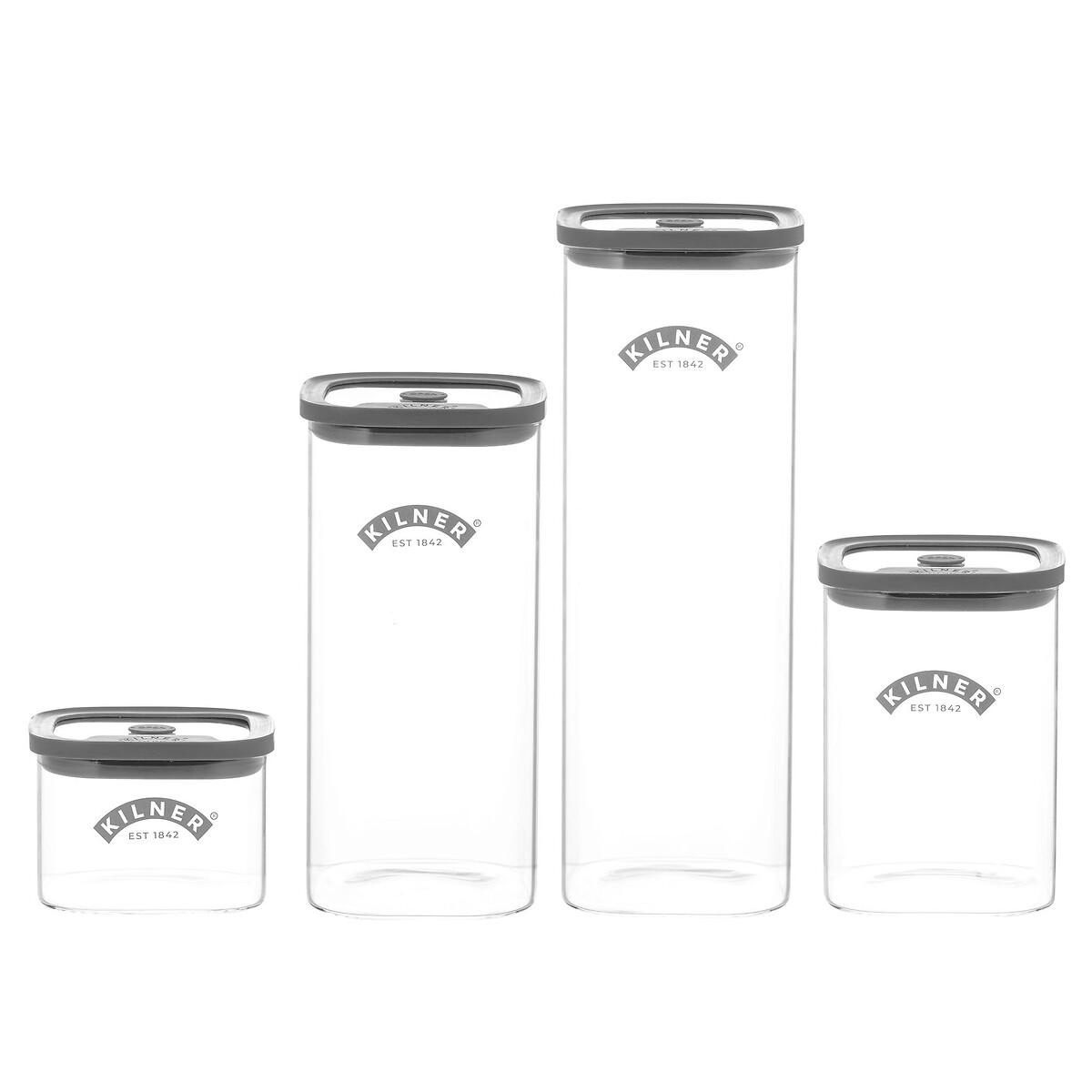 4-Piece Fresh Storage Pantry Set transparent, KILNER