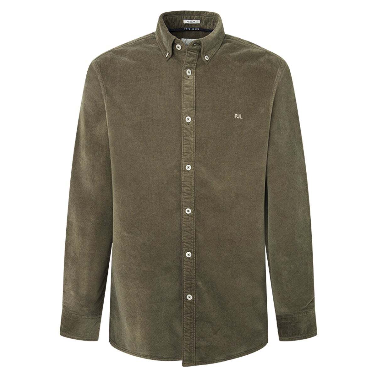 Chemise Coupe Regular En Velours Côtelé vert feuille, PEPE JEANS
