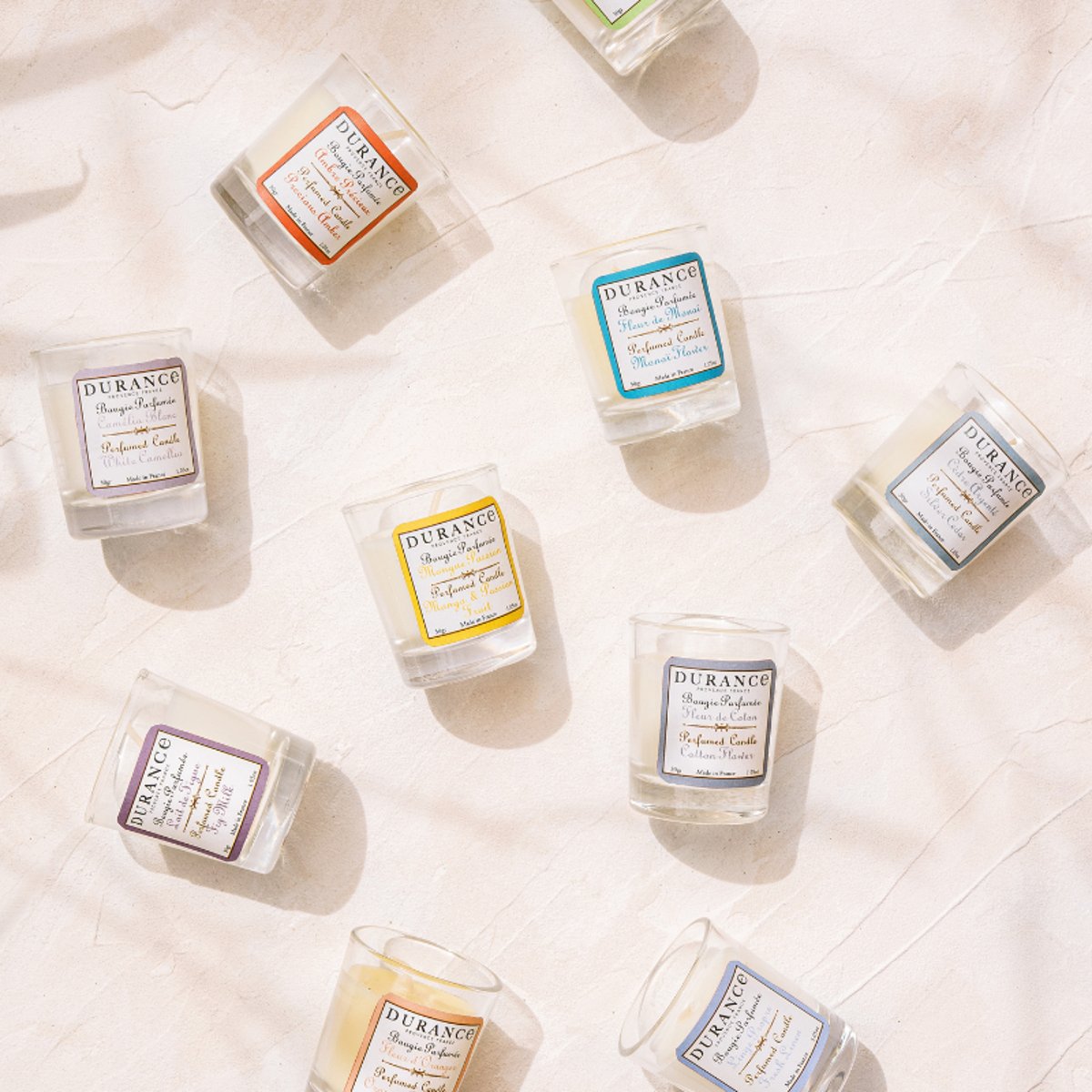 Mini bougie parfumée LAIT DE FIGUE couleur unique, DURANCE