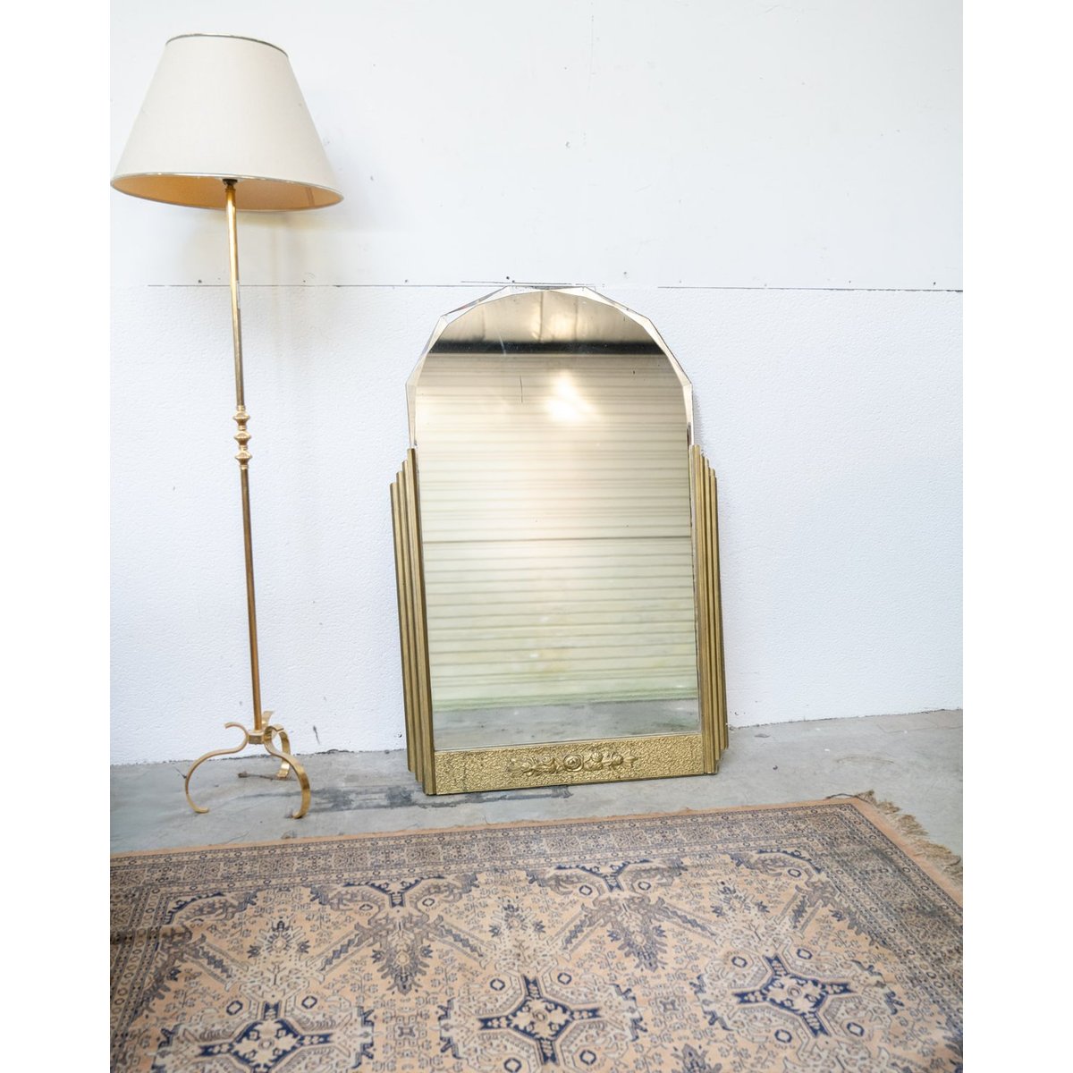 Miroir biseauté Igor N°1064 - Bon état doré, DEBONGOUT