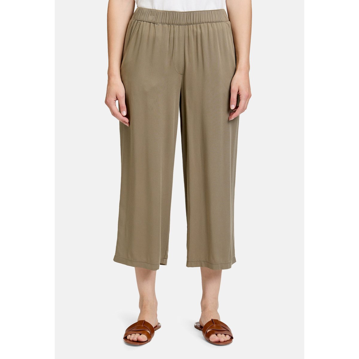 Pantalon à enfiler à poches extérieures dusty olive, BETTY BARCLAY