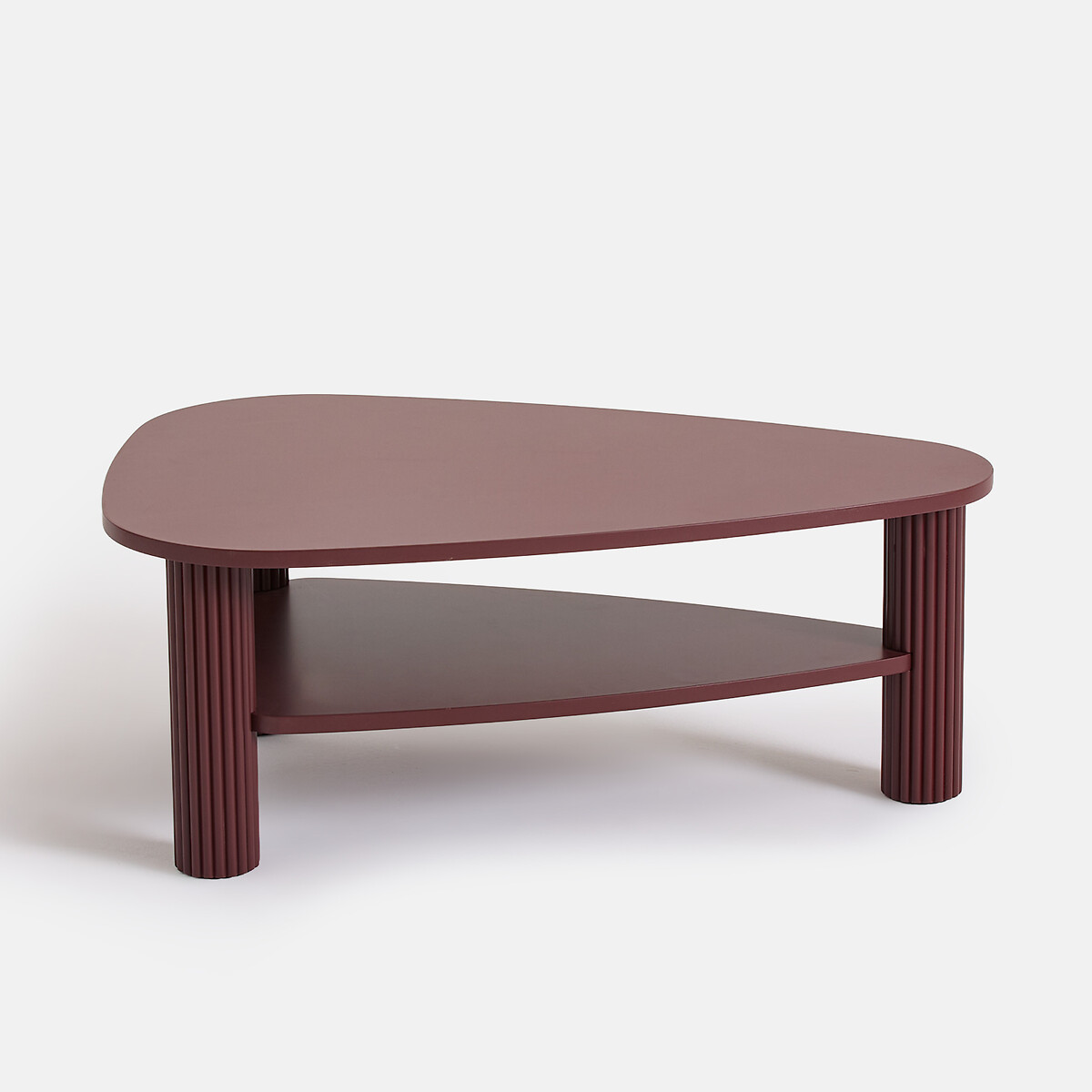 Table basse double plateau, en plaqué chêne et pin massif, CLIFF bordeaux, LA REDOUTE INTERIEURS