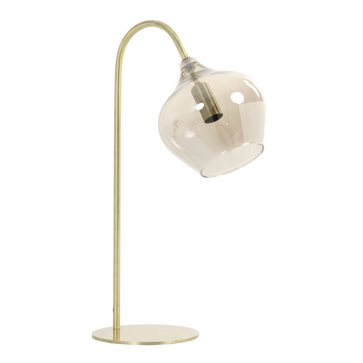 Lampe À Poser Verre RAKEL bronze antique, LIGHT & LIVING