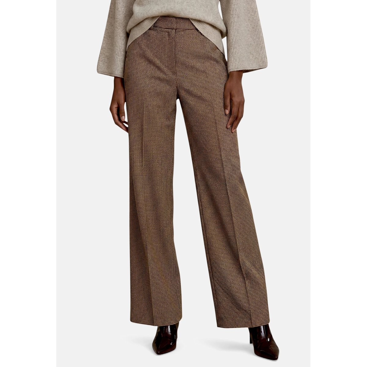 Pantalon à carreaux à nervures beige/brown, ZERO