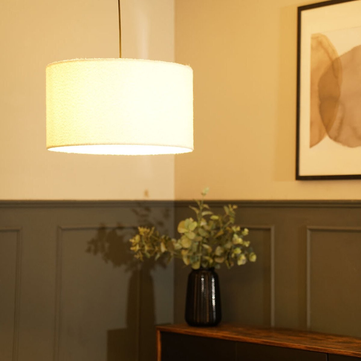 45cm Rachelle Boucle Pendant Shade cream, SO'HOME