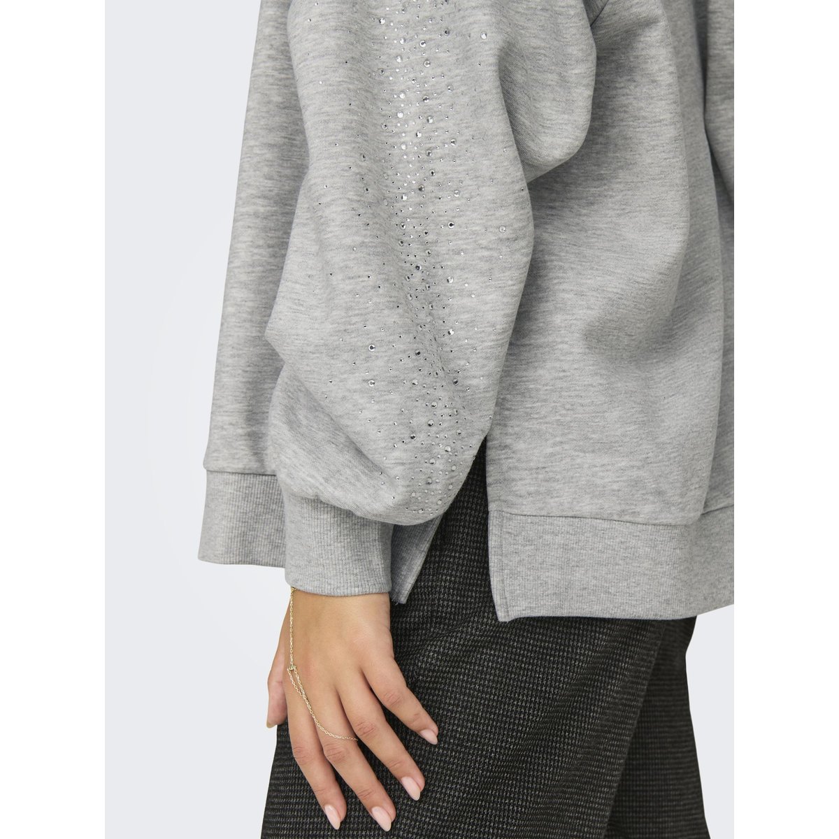 Sweat-Shirt grise - light grey melange, ONLY