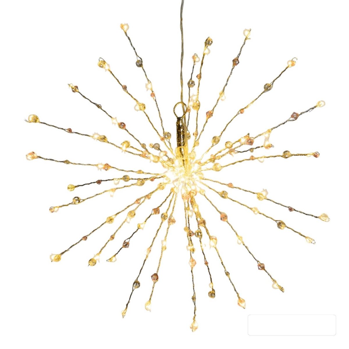Suspension LED en étoile lumineuse argent, TOILINUX