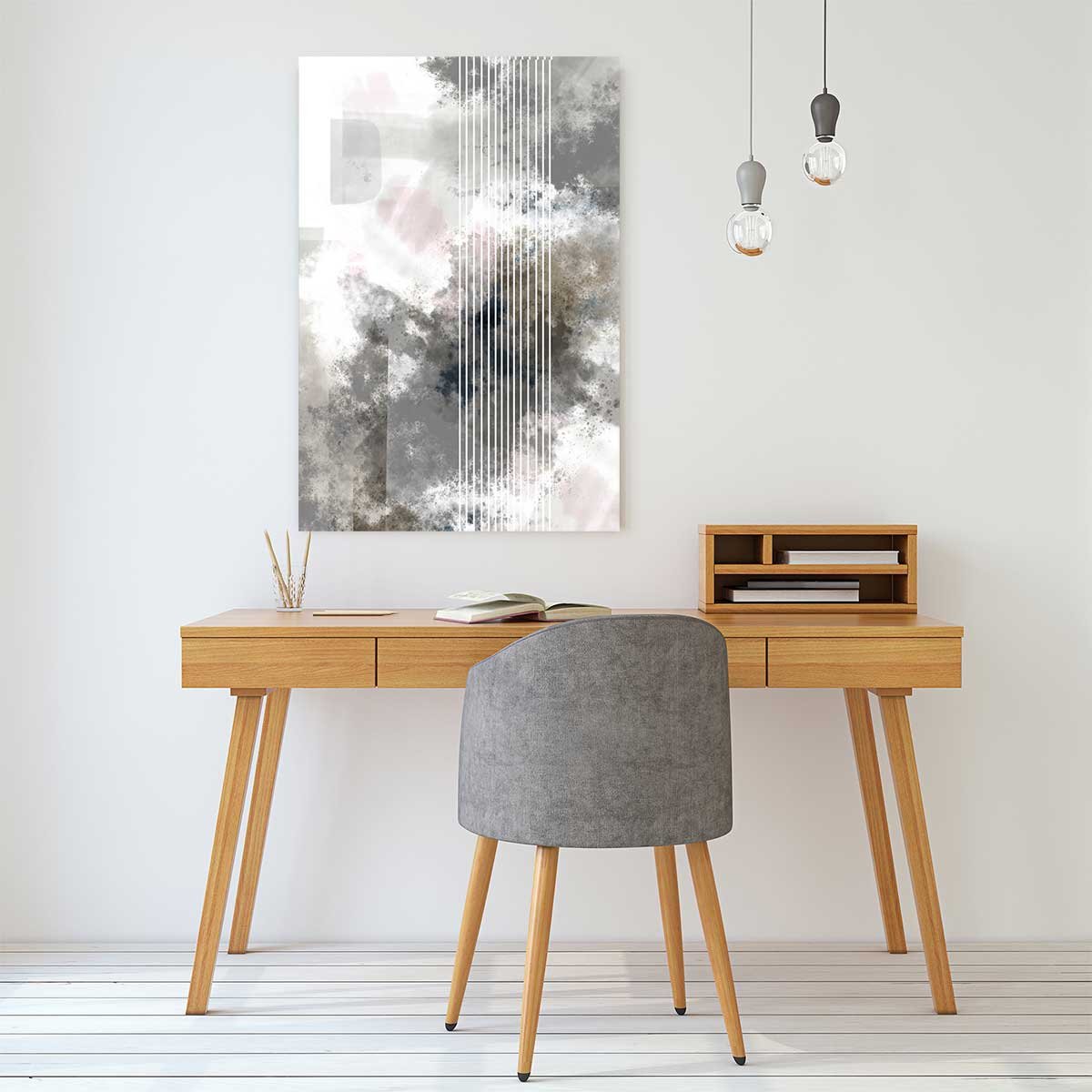 Tableau moderne Melva Stripes tableau alu dibond, HEXOA