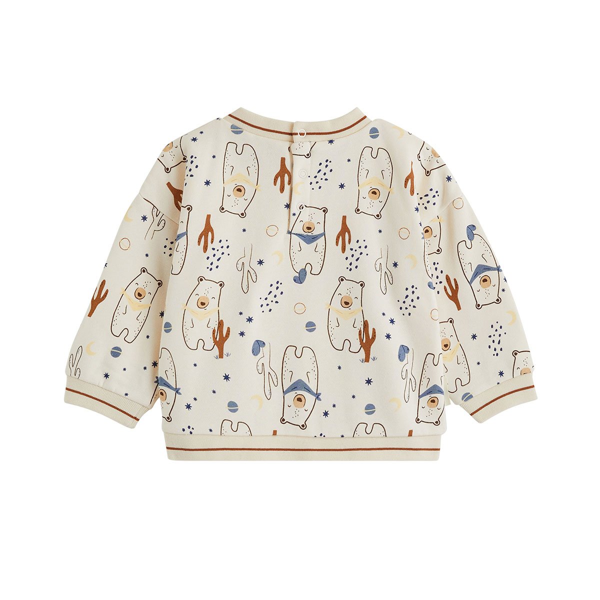 Ensemble bébé sweat et pantalon en molleton Moka marron, PETIT BEGUIN