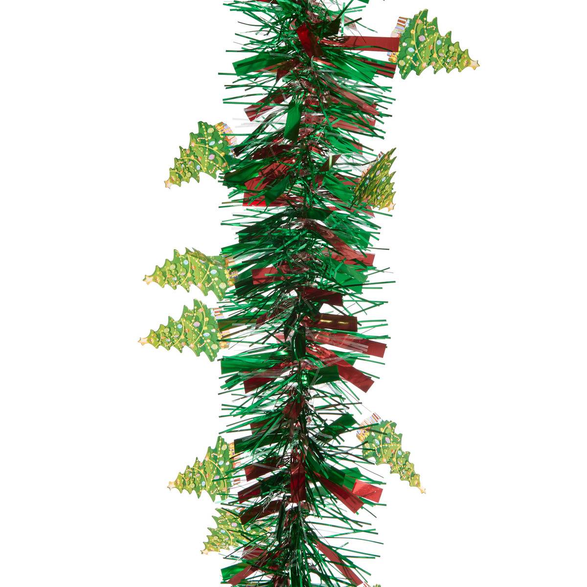 Guirlande de Noël sapin à pastilles rouge et vert 100 x 6 x 2 m vert, FEERIC LIGHTS & CHRISTMAS