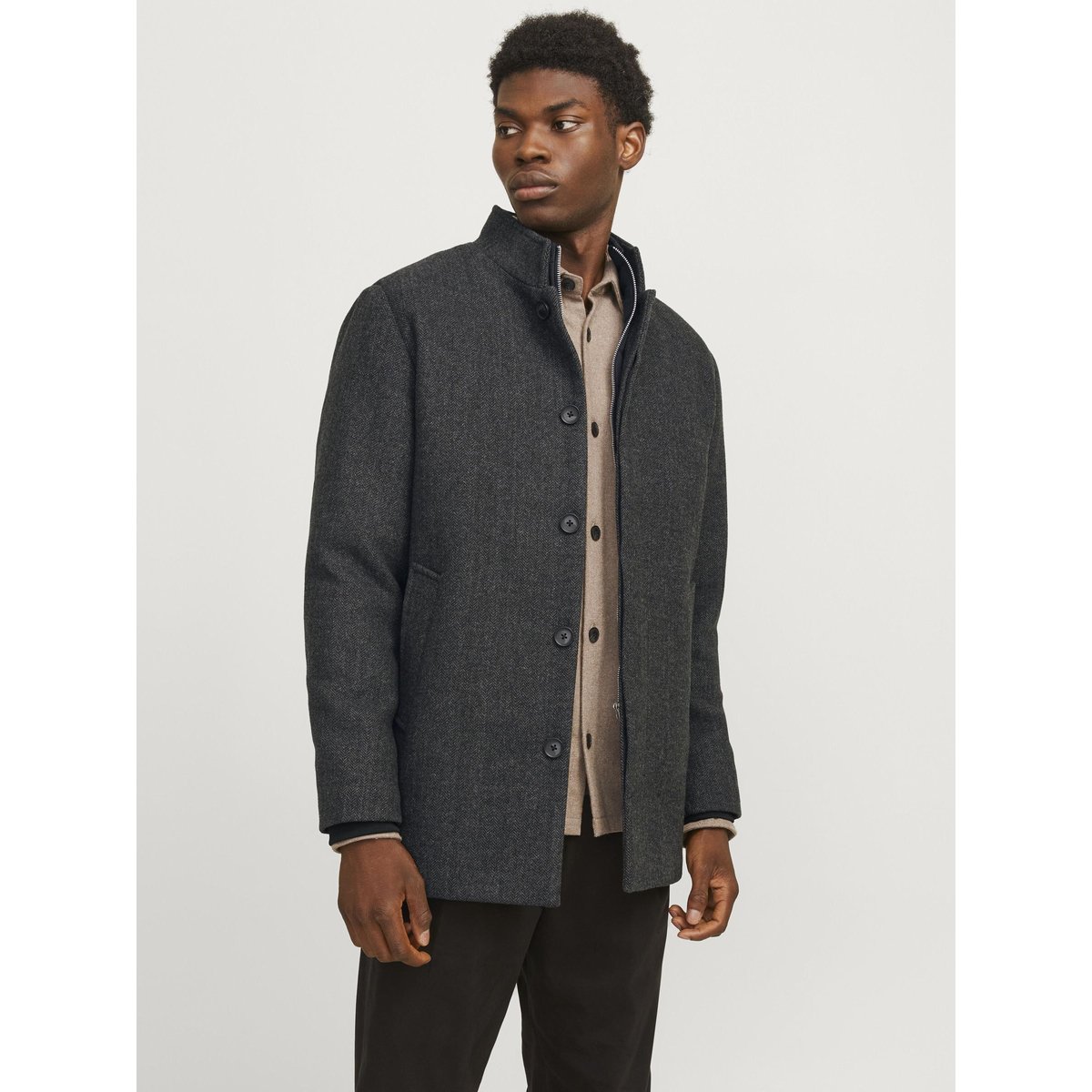 Manteau dark grey melange 1, JACK & JONES