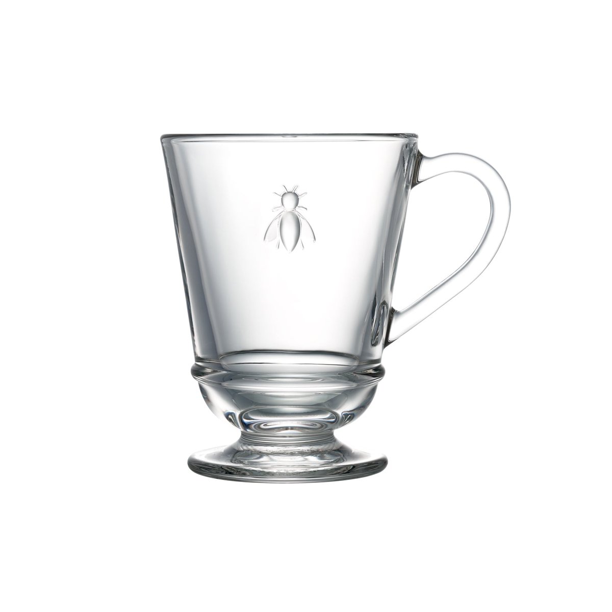 Lot de 6 mugs, ABEILLE transparent, LA ROCHERE