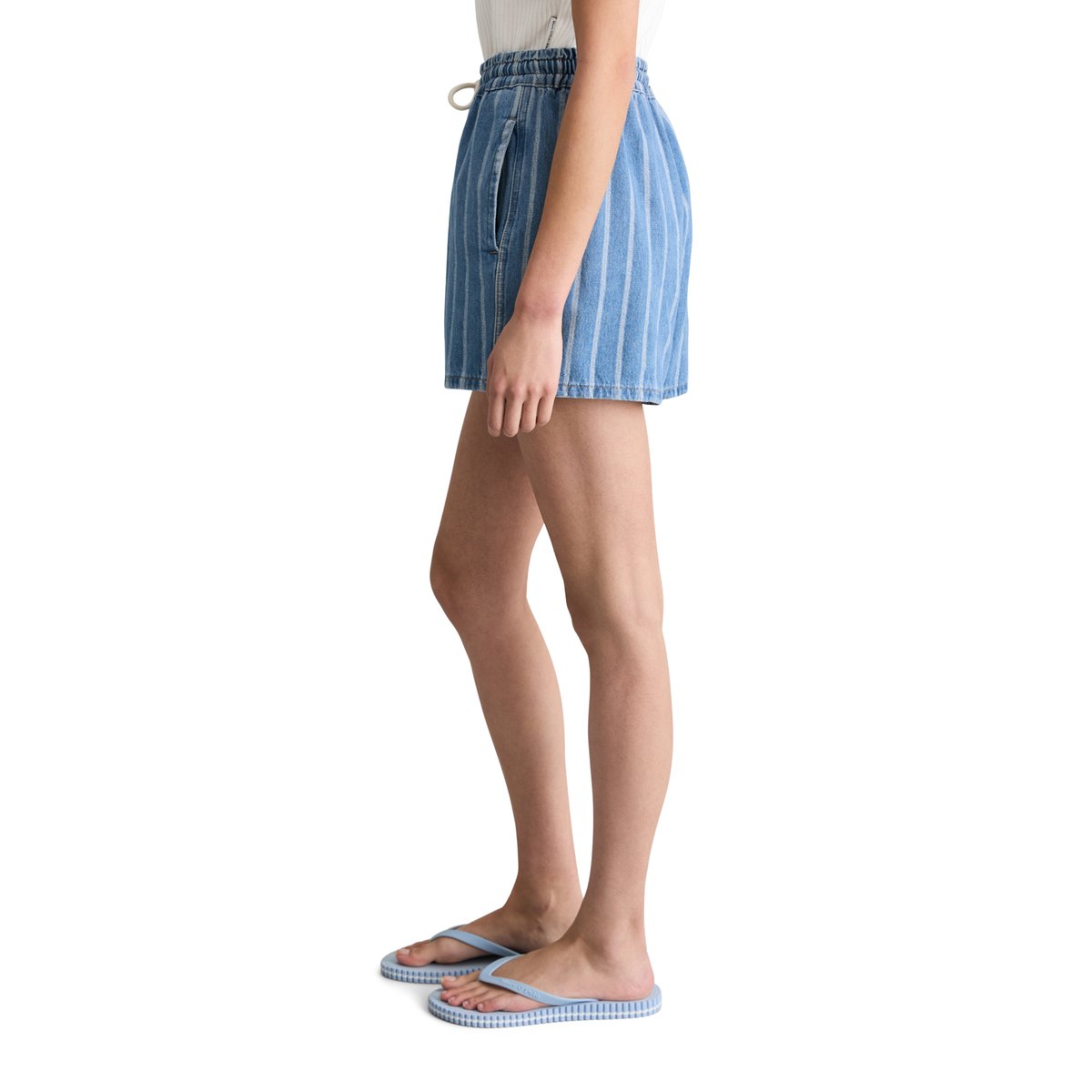 Short rayé relaxed en pur coton bio bleu, MARC O’POLO DENIM