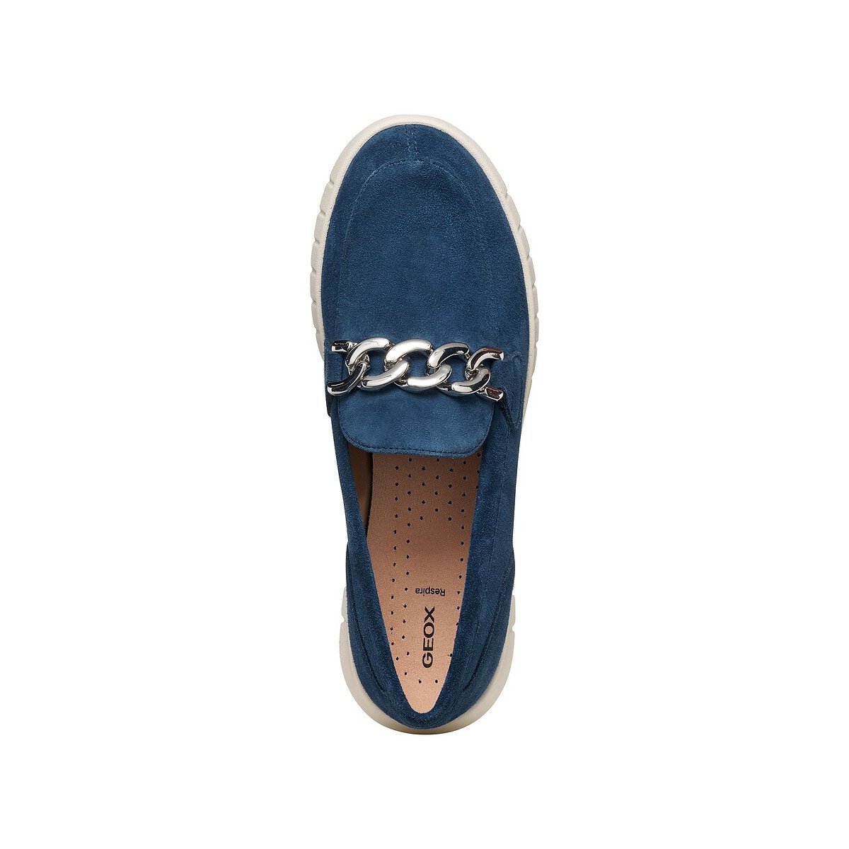 Mocassins en cuir Flextride bleu marine, GEOX