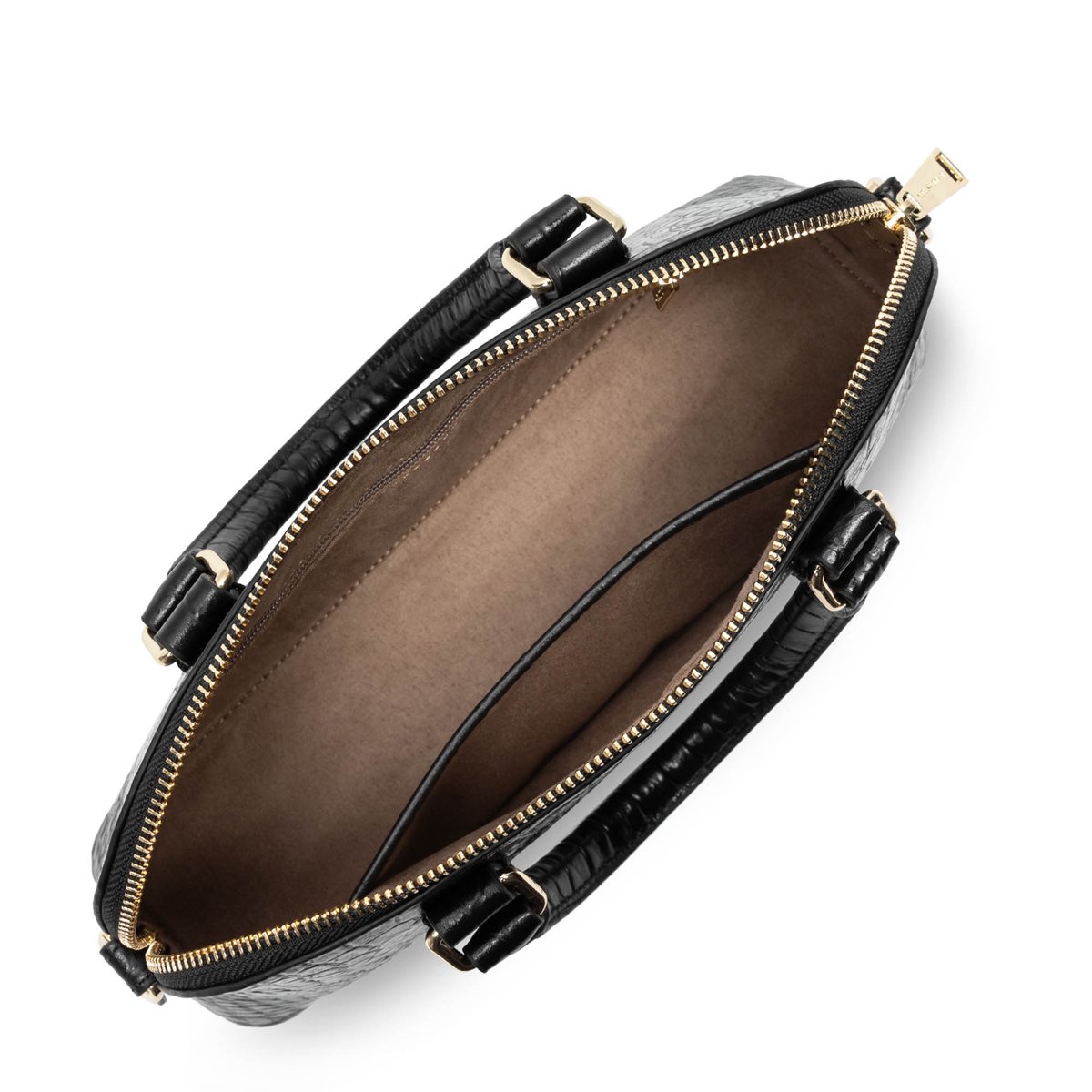 Grand sac demi lune EXO noir, LANCASTER