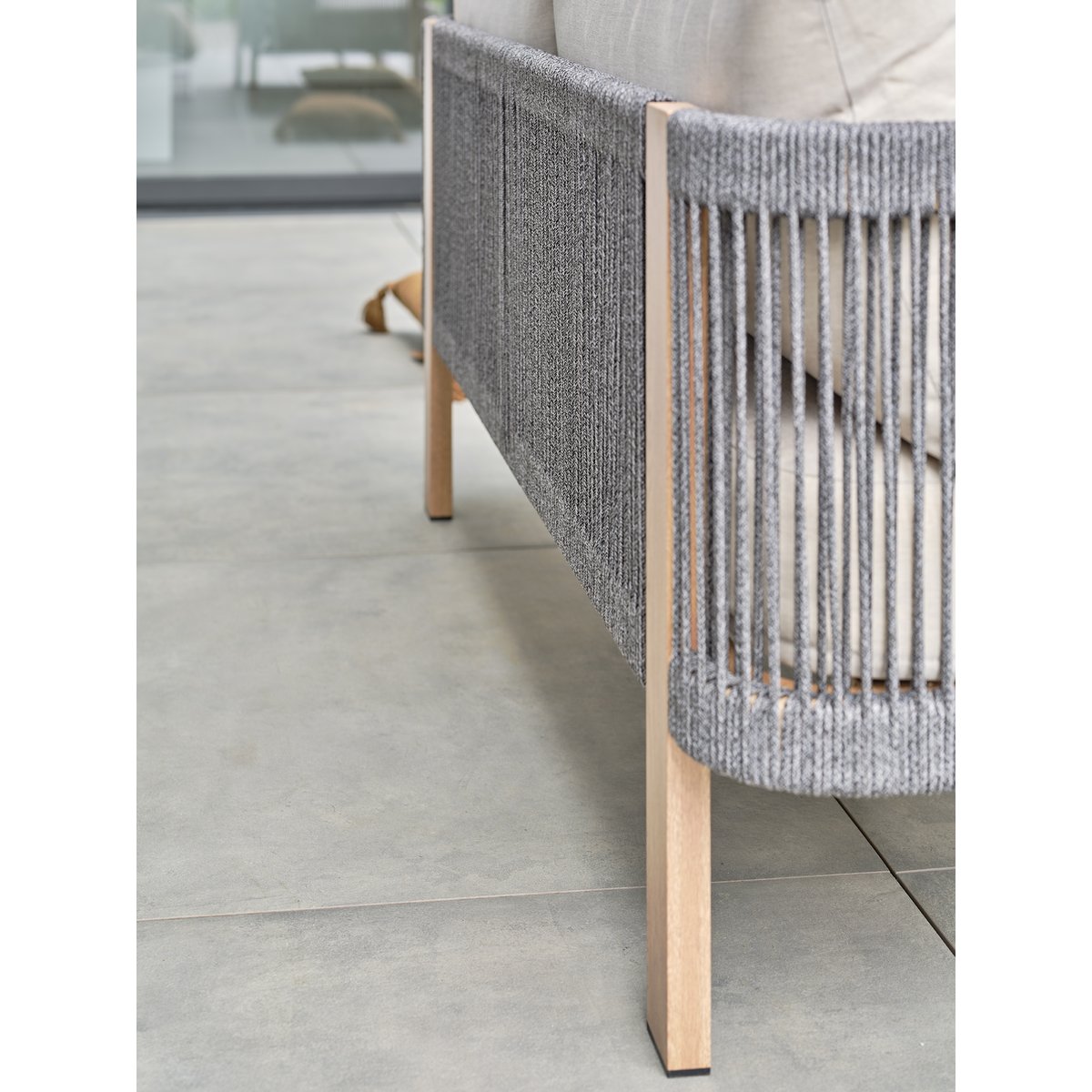 Salon de jardin bas 5 places - JESPAR marron, REMARQUABLE