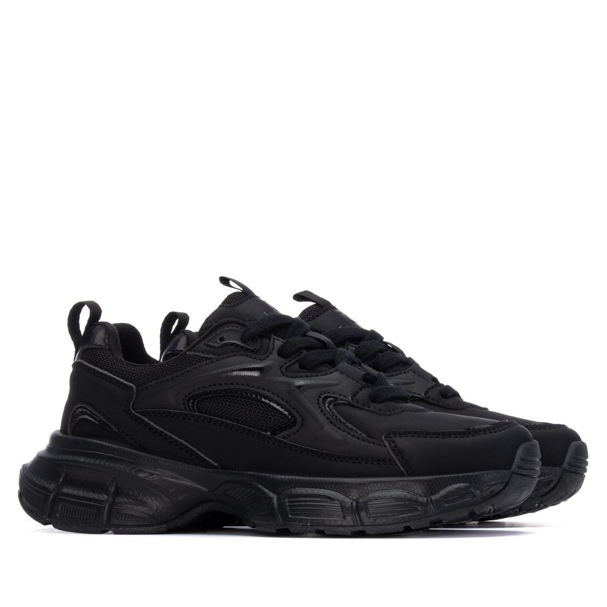 Baskets Plaine Lacets noir, REFRESH