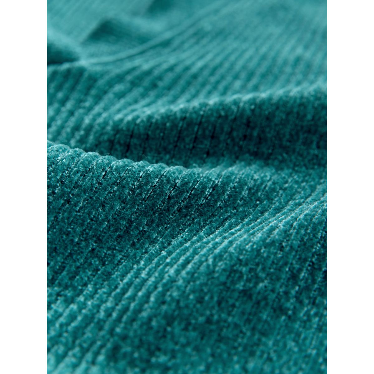 Pull en maille chenille côtelée avec col polo bleu sarcelle, NEXT