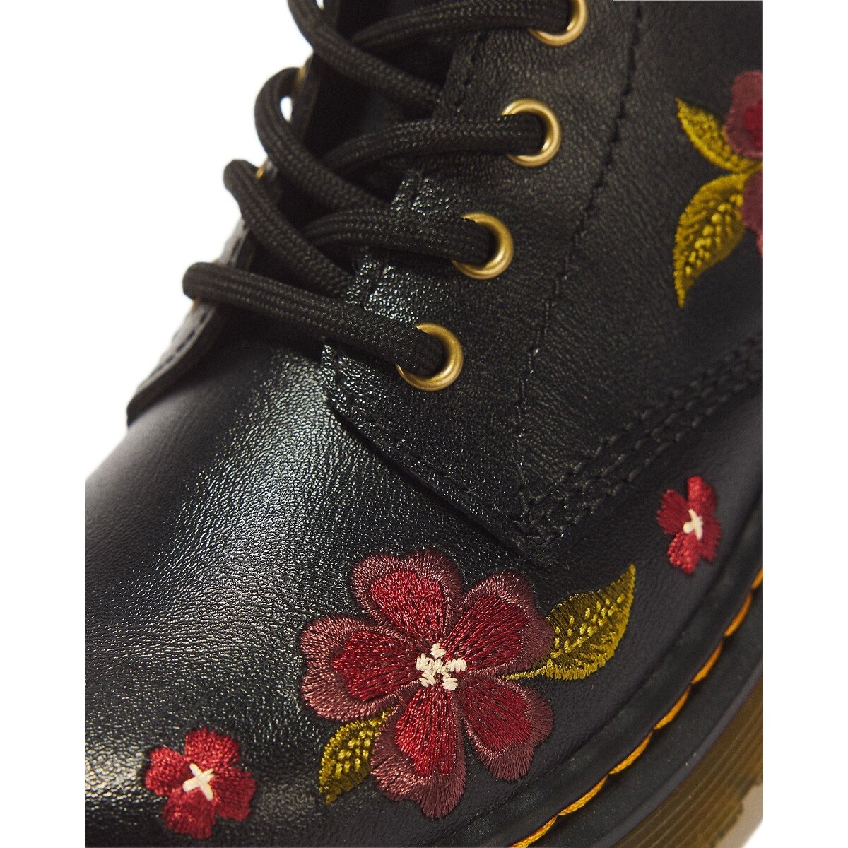 Stivaletti in pelle con motivi floreali, 1460 Junior Lamper nero , DR. MARTENS