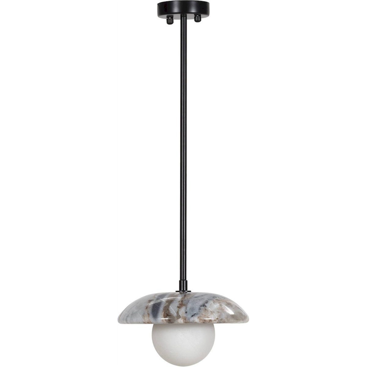 Lampe d'architecte en métal et marbre noir et marbre gris, RECOLLECTION