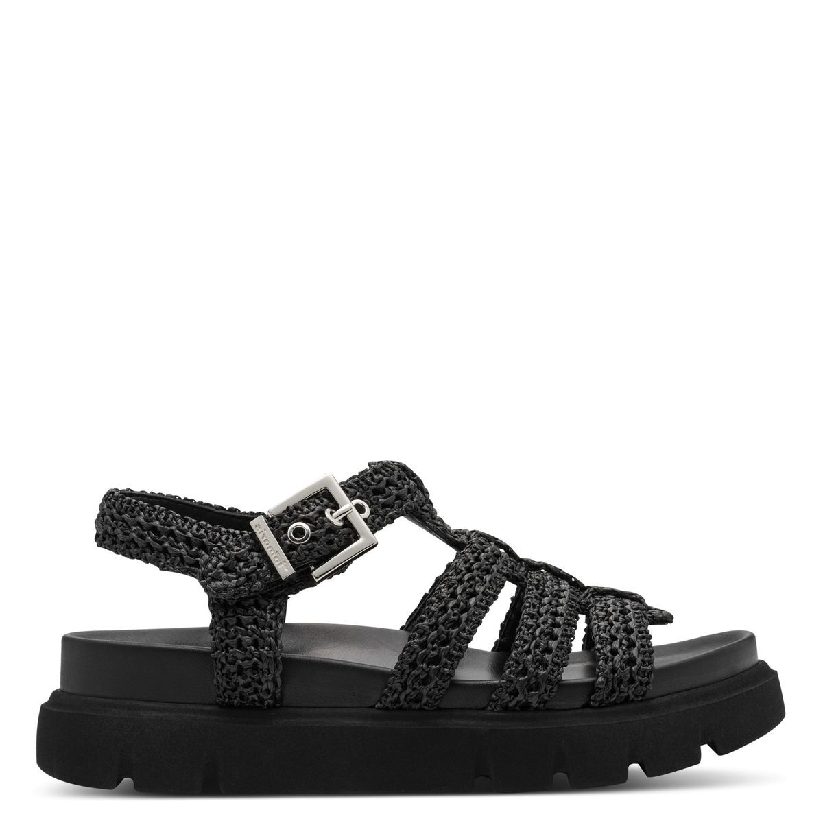 Sandale à talon en boucle noir, TAMARIS