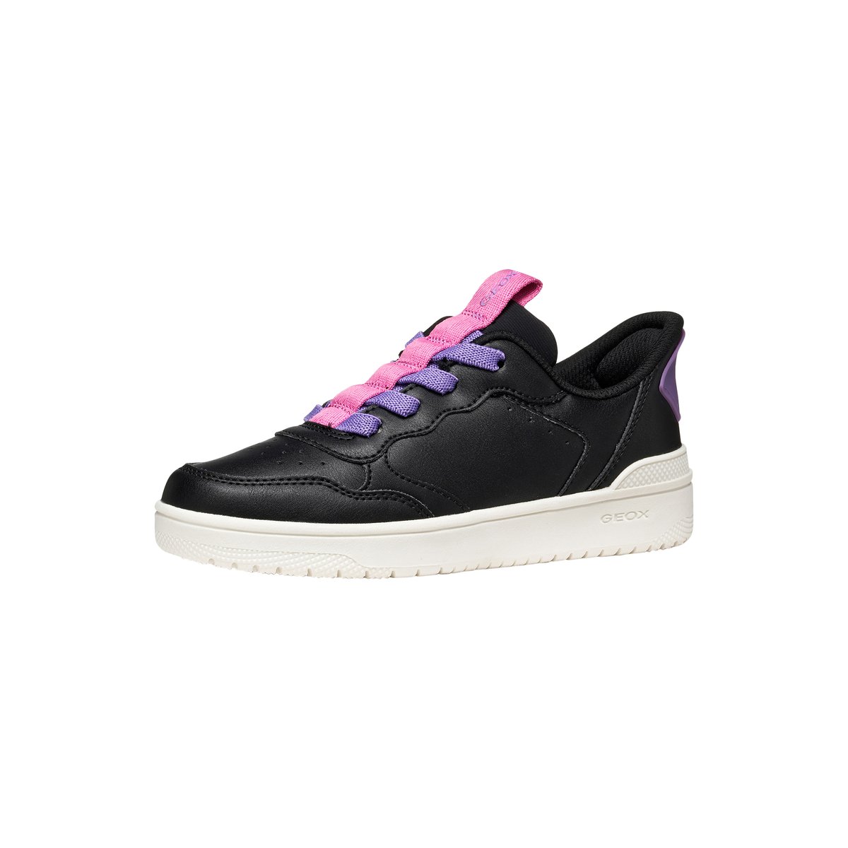 Basket Basse à Lacet Washiba Fast In Geobuck noir fuchia, GEOX