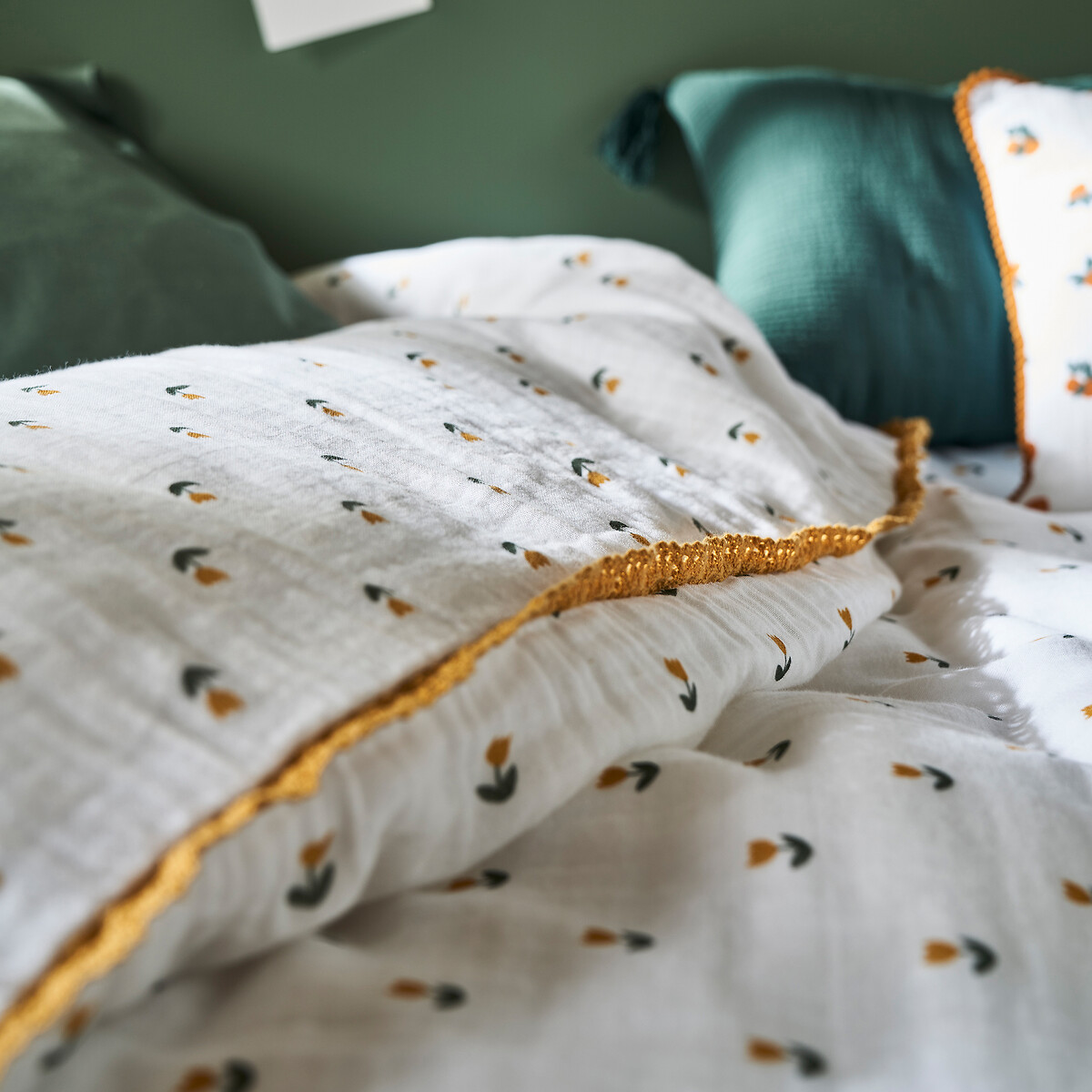 Housse de couette gaze de coton, Tulipe imprimé tulipe, LA REDOUTE INTERIEURS