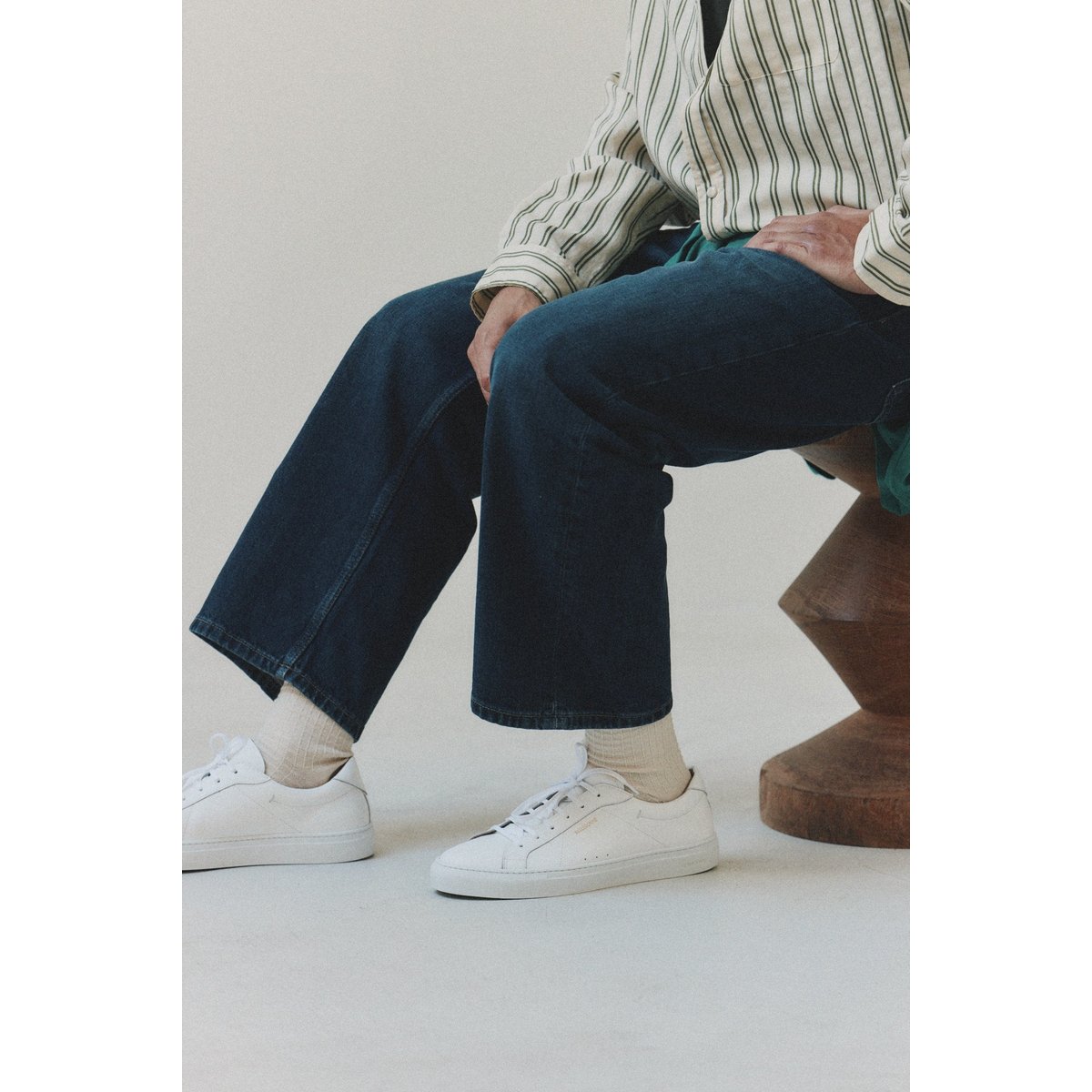 Basket cuir B1 blanc, BELLEDONNE